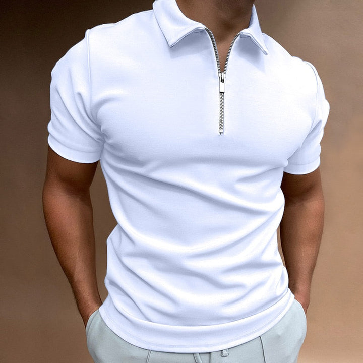 Margot Polo | Men's Slim-Fit Zip Polo Shirt – Casual Outings