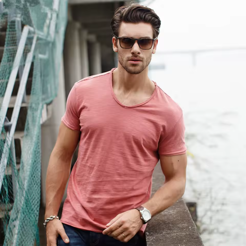 Damian | Short Sleeve Button-Front Summer Shirt for Men
