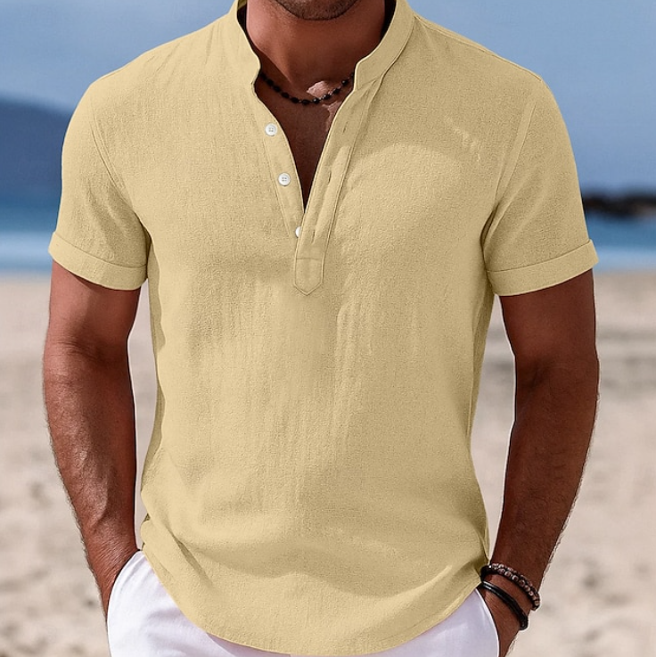 Bastian | Men's Button-Front Short Sleeve Shirt