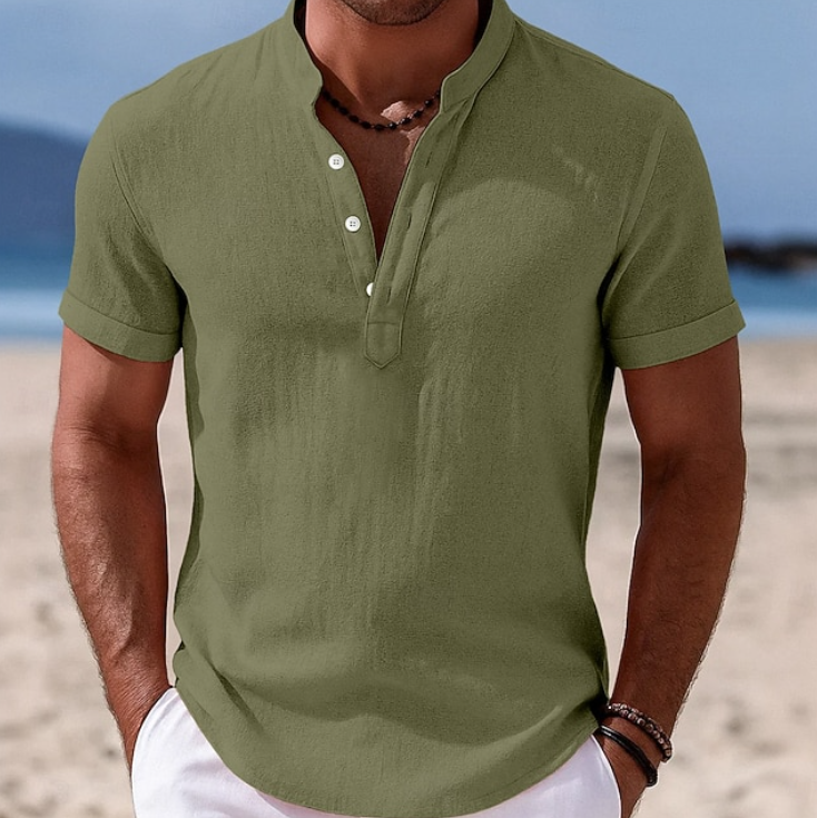 Bastian | Men's Button-Front Short Sleeve Shirt