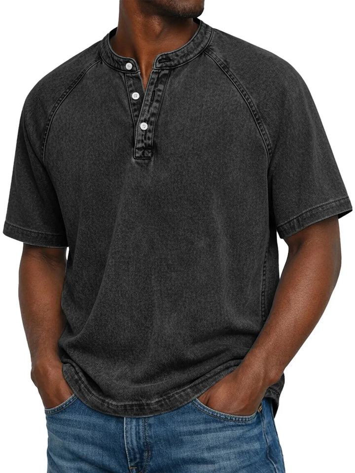 Emil | Button-Front Vintage Shirt with Chest Pocket for Men