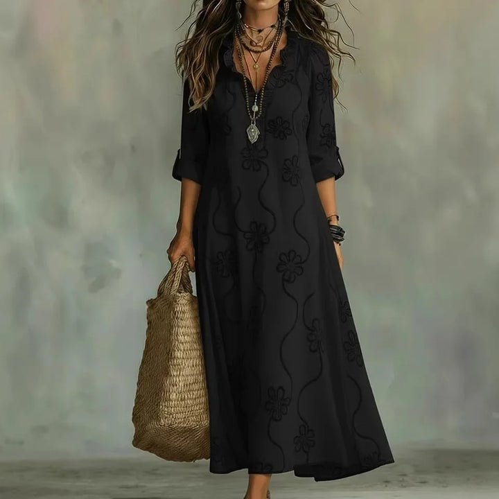 Sienna | Women's Floral Maxi Dress Belly-Flattering Summer Fit