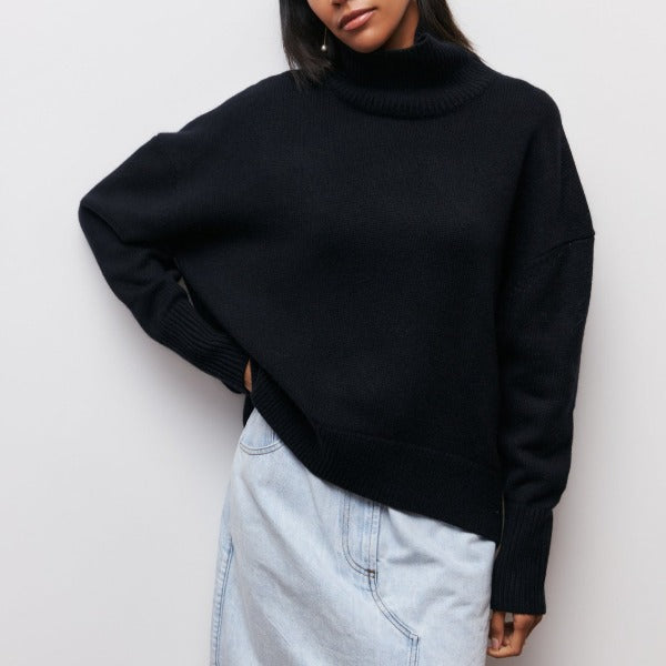 Reneé | Ribbed Turtleneck Sweater with Slim Silhouette