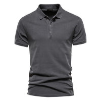 Erik | Ribbed Collar Button-Front Polo Shirt for Men