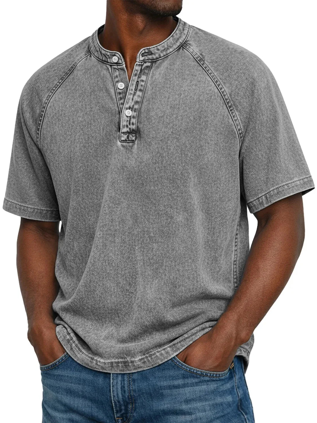 Emil | Button-Front Vintage Shirt with Chest Pocket for Men