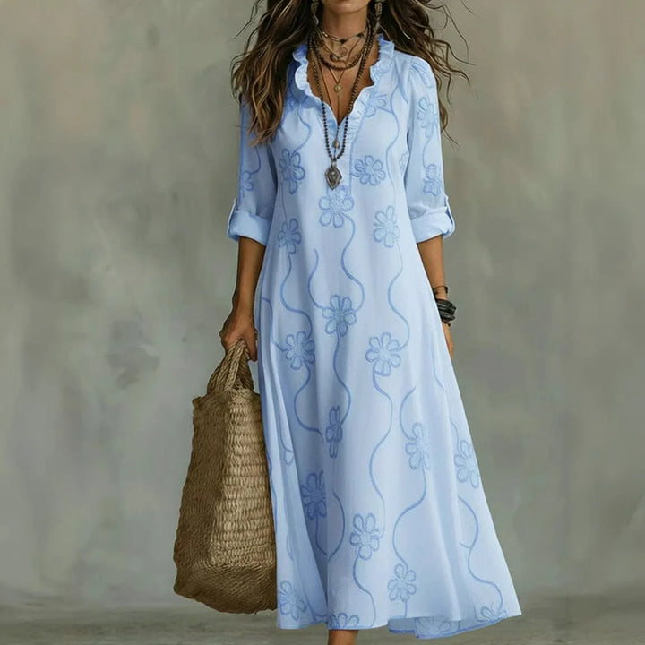 Sienna | Women's Floral Maxi Dress Belly-Flattering Summer Fit