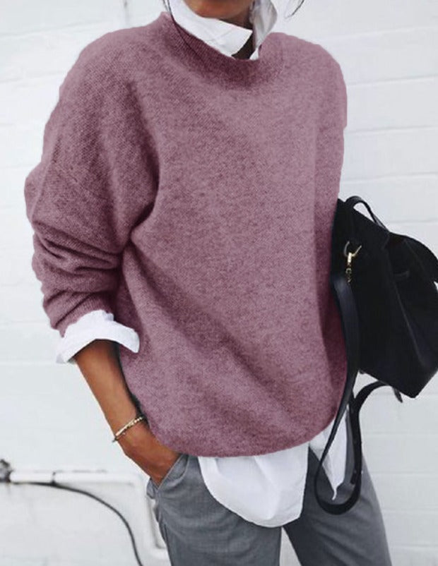 Ravena | Chunky Knit Teddy Sweater with Round Neck for Women