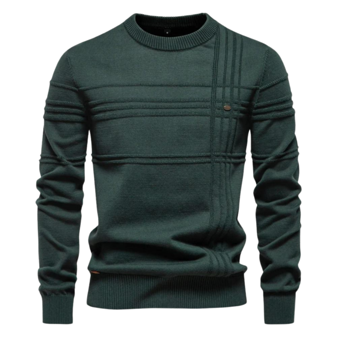 Dean | Argyle Ribbed-Trim Sweater for Men