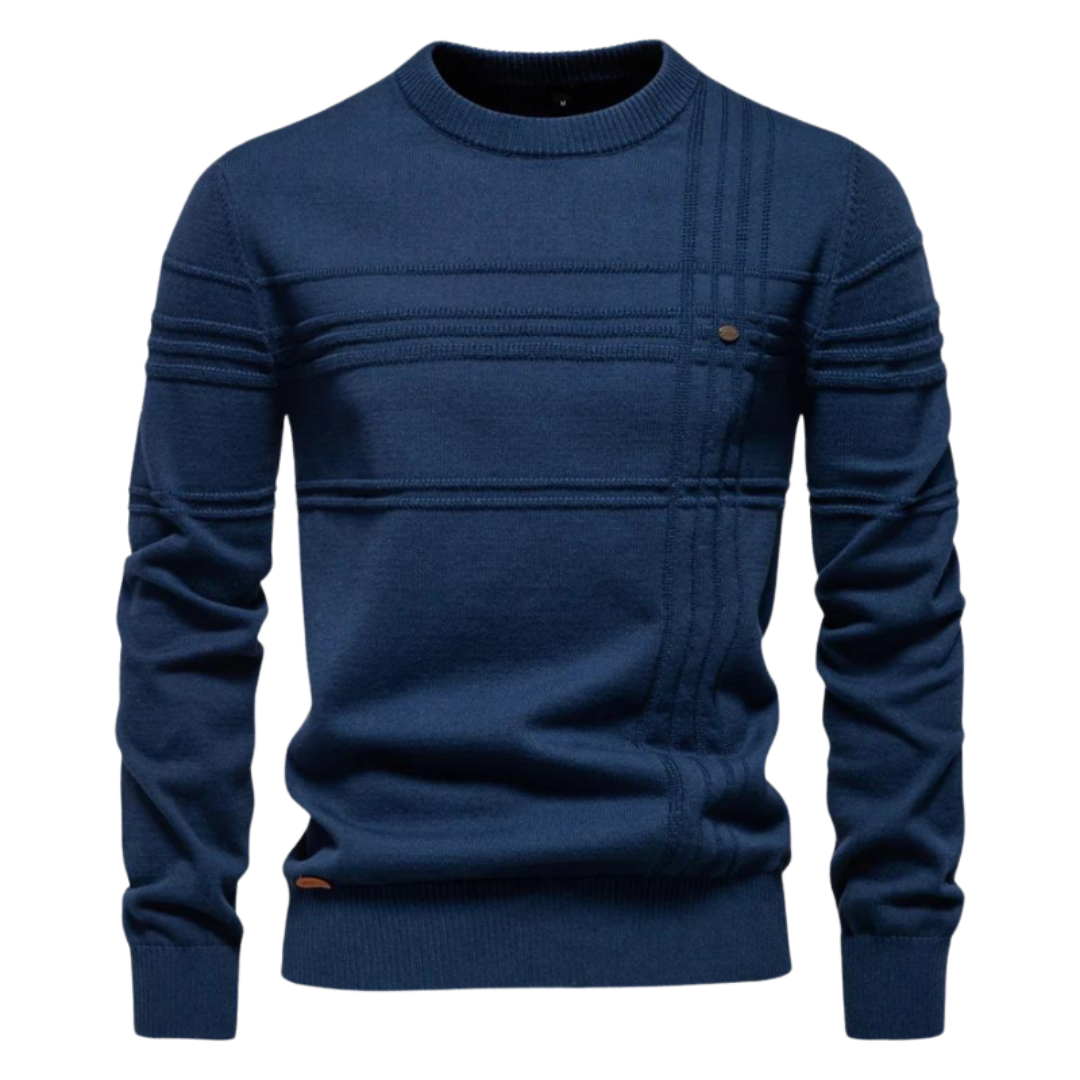 Dean | Argyle Ribbed-Trim Sweater for Men