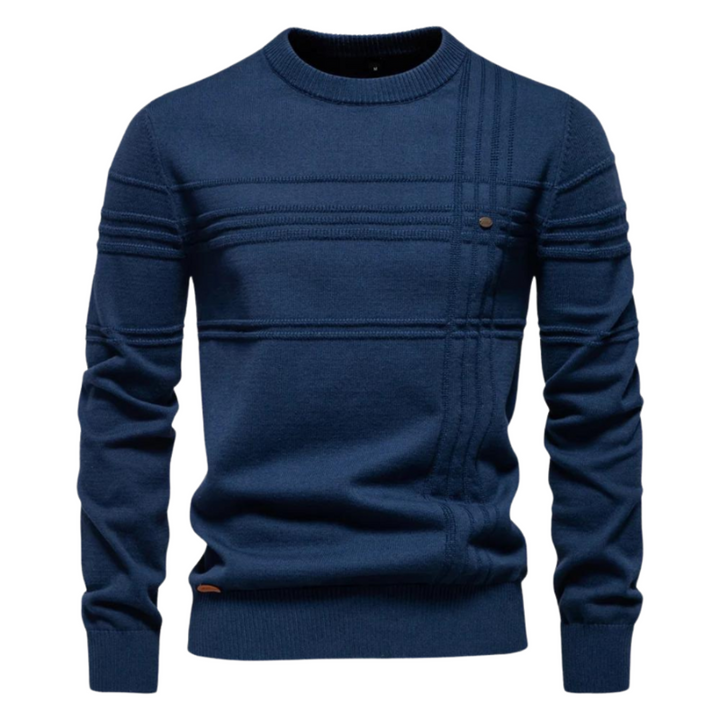 Dean | Argyle Ribbed-Trim Sweater for Men