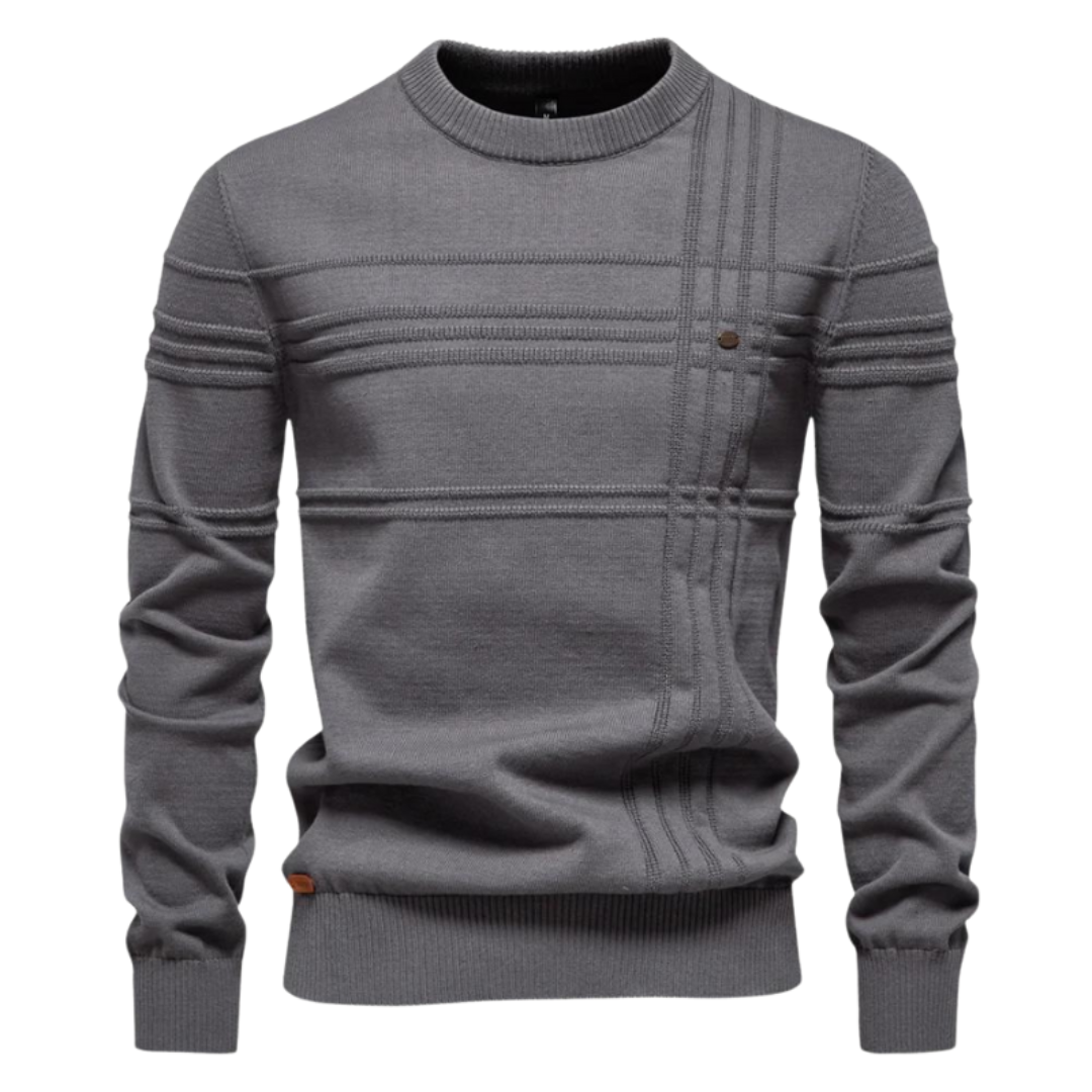 Dean | Argyle Ribbed-Trim Sweater for Men