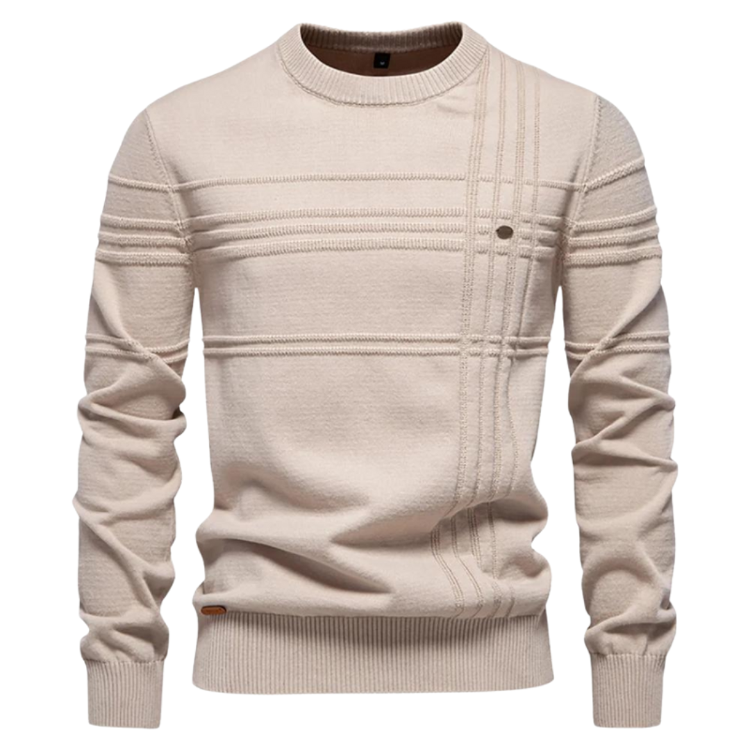 Dean | Argyle Ribbed-Trim Sweater for Men