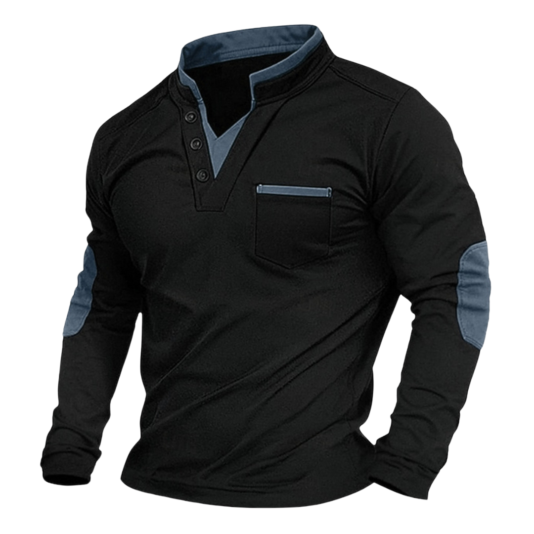 Cole | V-Neck Sweatshirt with Ribbed Trim for Men
