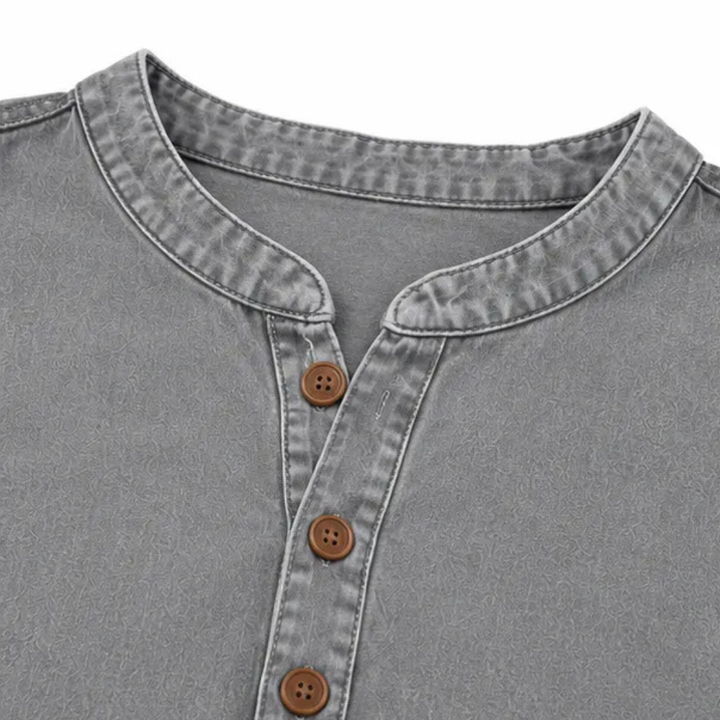 Juliette | Women's Henley Tunic Top with Side Buttons