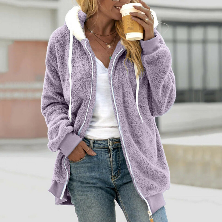 Freya | Oversized Zip-Up Hoodie with High Collar for Women