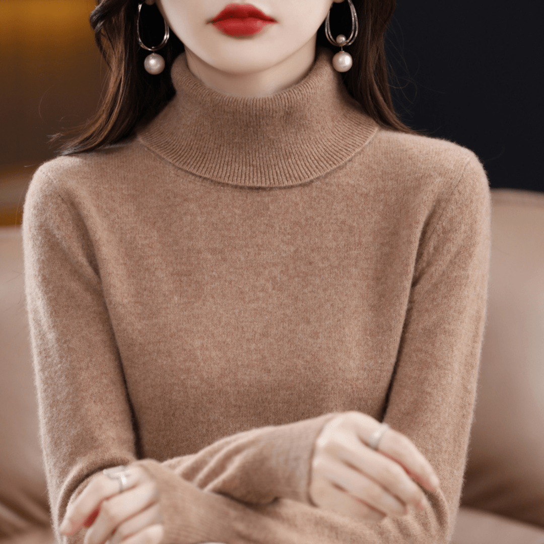 Paulien | Ribbed Turtleneck Sweater with Long Sleeves for Women