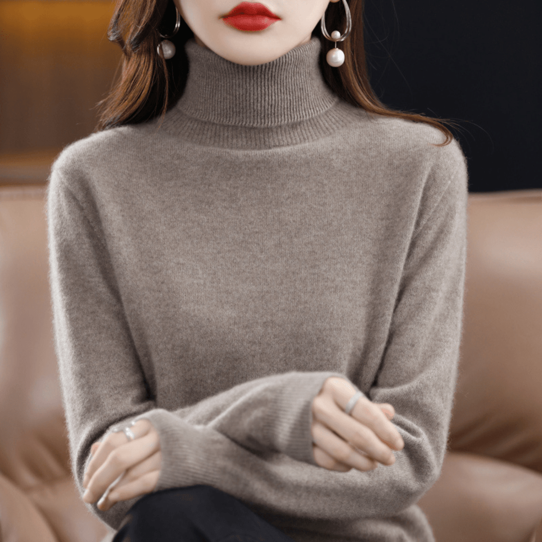 Paulien | Ribbed Turtleneck Sweater with Long Sleeves for Women