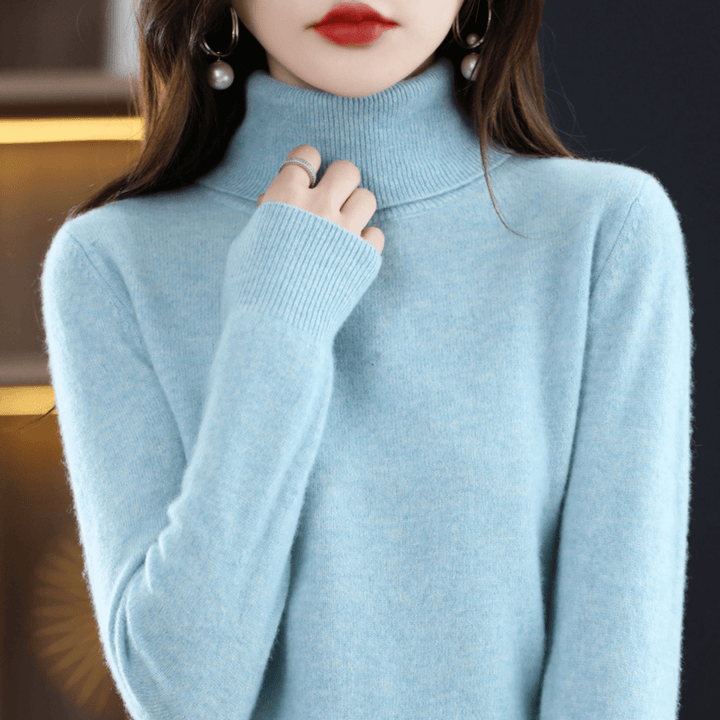Paulien | Ribbed Turtleneck Sweater with Long Sleeves for Women
