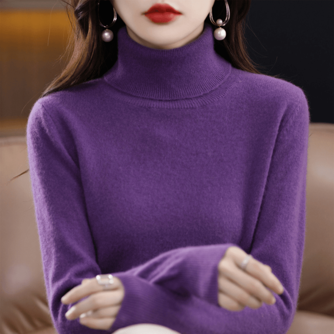 Paulien | Ribbed Turtleneck Sweater with Long Sleeves for Women