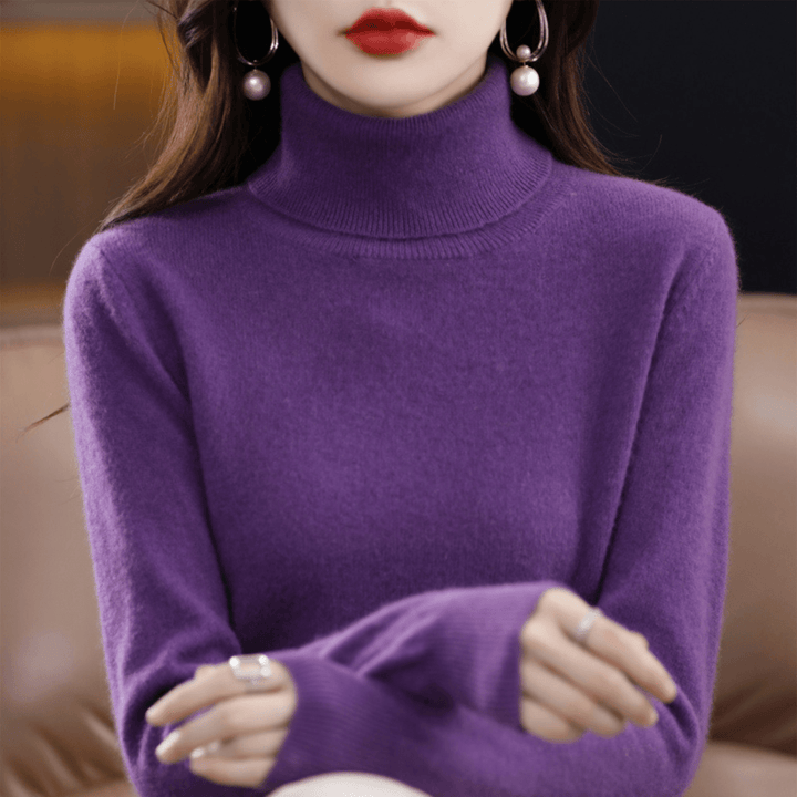 Paulien | Ribbed Turtleneck Sweater with Long Sleeves for Women