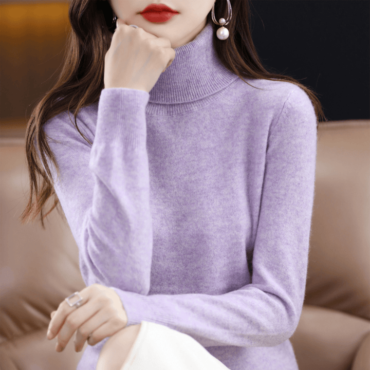 Paulien | Ribbed Turtleneck Sweater with Long Sleeves for Women