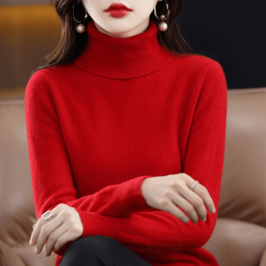 Paulien | Ribbed Turtleneck Sweater with Long Sleeves for Women