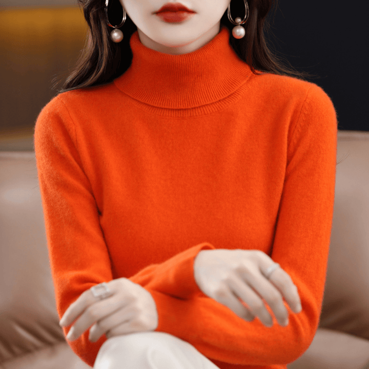 Paulien | Ribbed Turtleneck Sweater with Long Sleeves for Women