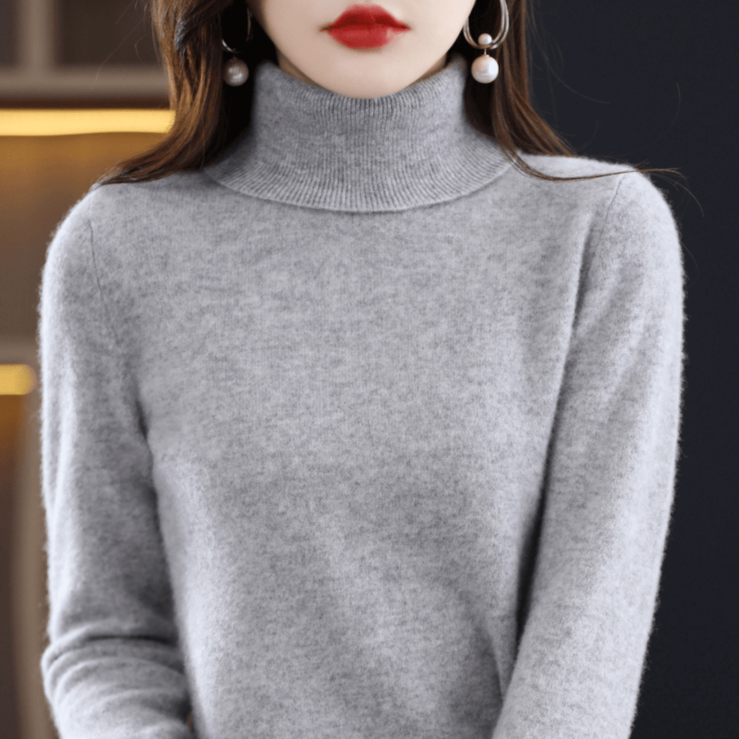 Paulien | Ribbed Turtleneck Sweater with Long Sleeves for Women