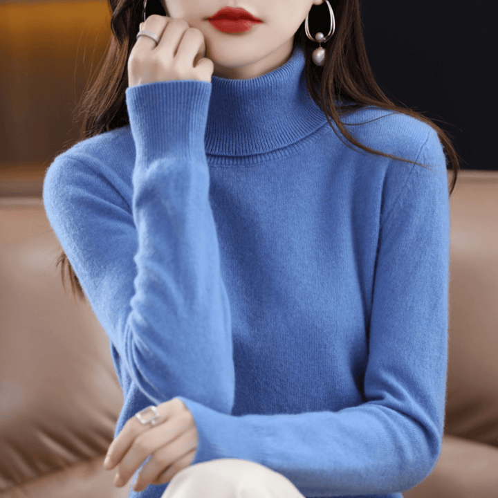 Paulien | Ribbed Turtleneck Sweater with Long Sleeves for Women