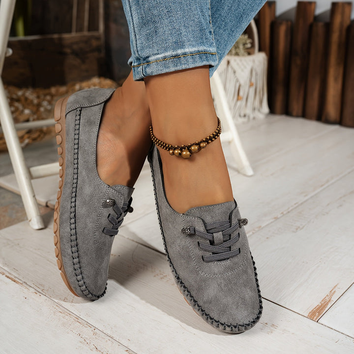Nadyssa | Slip-On Ribbed Loafers with Cushioned Comfort Sole
