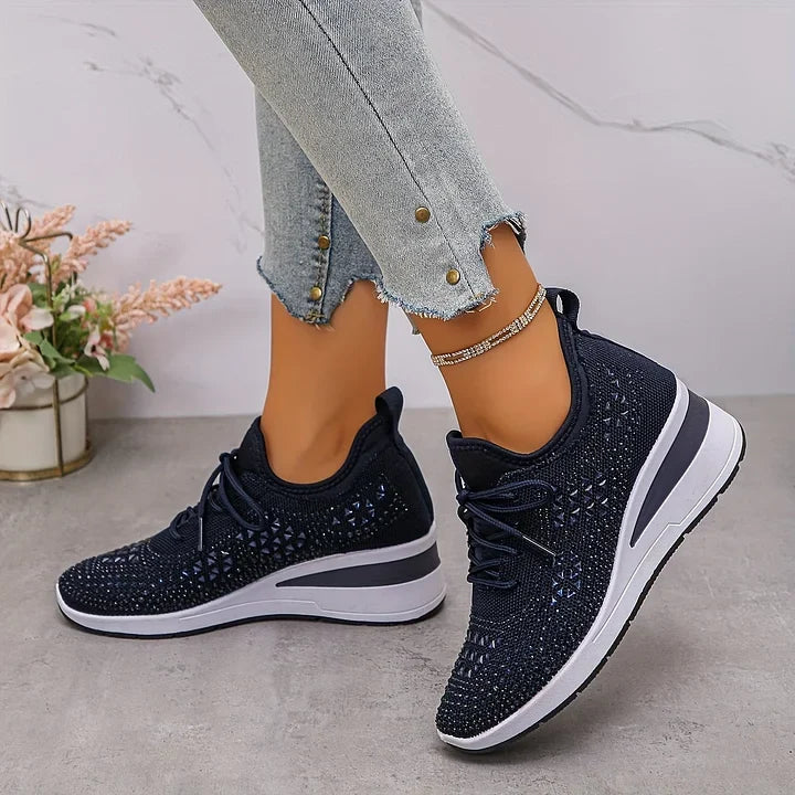 Ingeborg's | Sparkling Mesh Slip-On Sneakers with Arch Support for Women