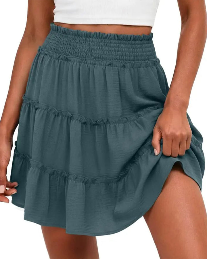 Mabel | Women's High-Waist Skort Ruffle Detail Skirt