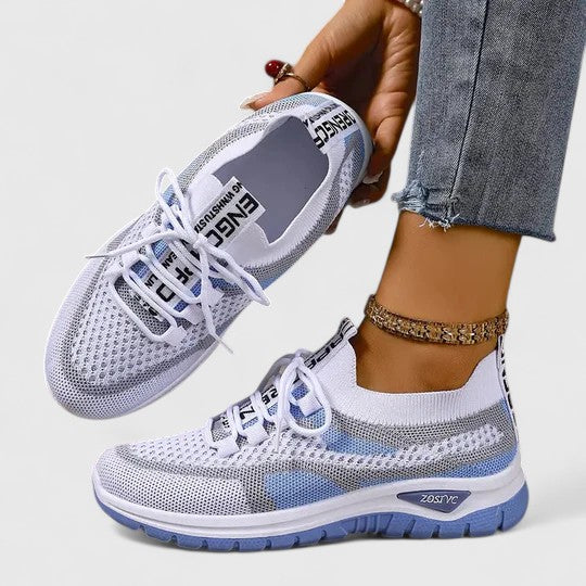 Skye | Cushioned Lace-Up Sneakers with Breathable Knit Upper for Women