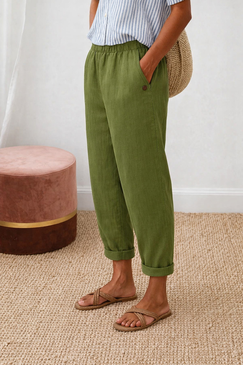 Helena | Women's Tapered Trousers Relaxed-Fit Office Casual