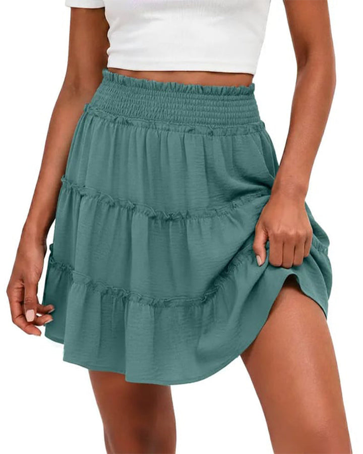 Mabel | Women's High-Waist Skort Ruffle Detail Skirt