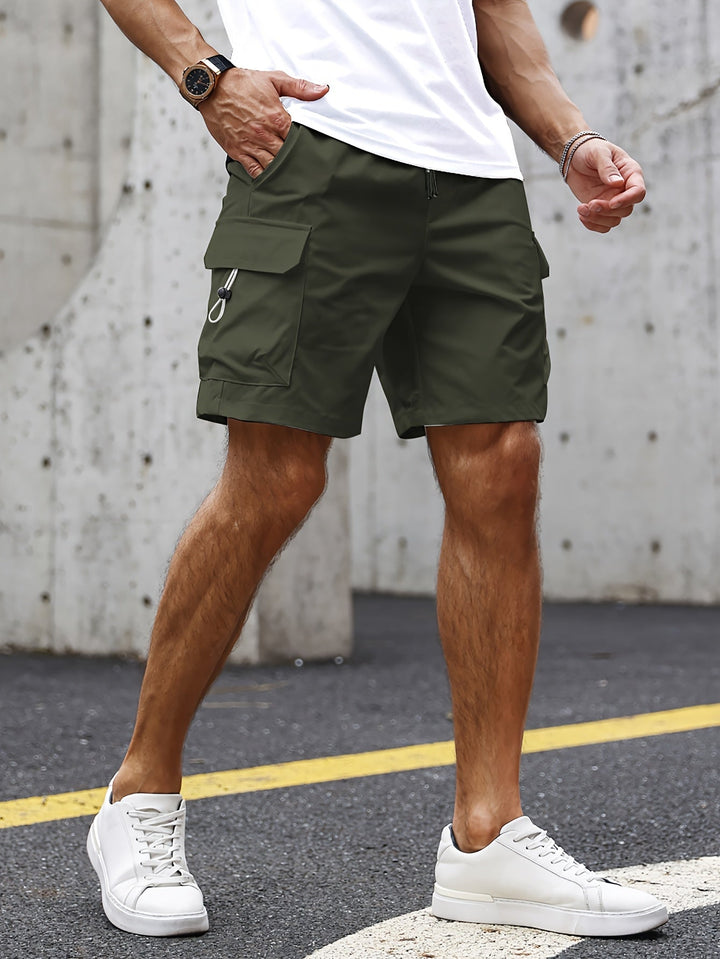 Magnus | Men's Cargo Bermuda Shorts with Drawstring Waist