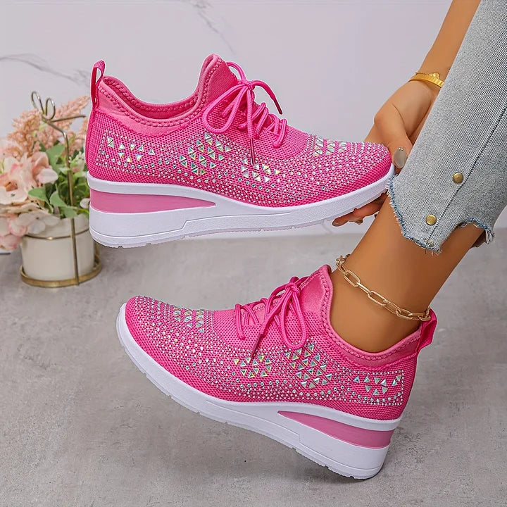 Ingeborg's | Sparkling Mesh Slip-On Sneakers with Arch Support for Women