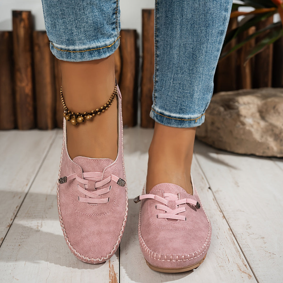 Nadyssa | Slip-On Ribbed Loafers with Cushioned Comfort Sole