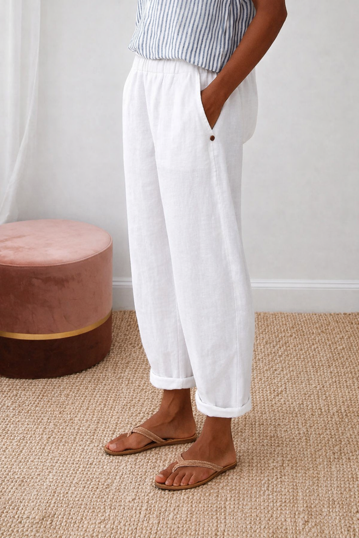 Helena | Women's Tapered Trousers Relaxed-Fit Office Casual