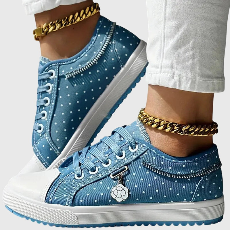 Anaïs | Wide Toe Box Lace-Up Comfort Sneakers with Arch Support