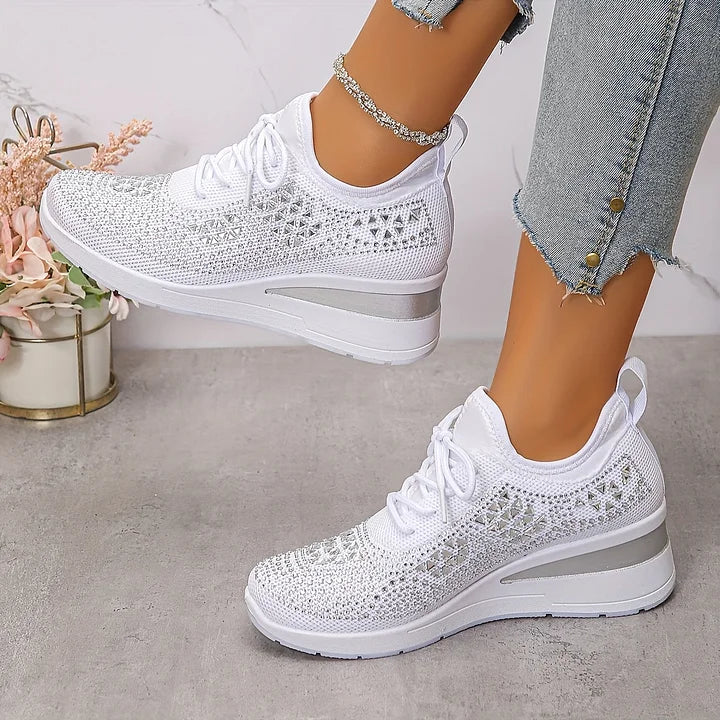 Ingeborg's | Sparkling Mesh Slip-On Sneakers with Arch Support for Women