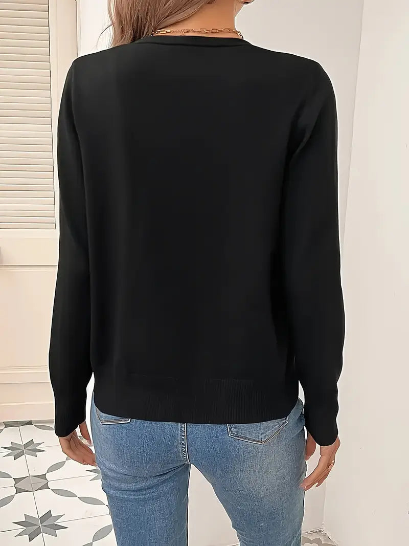 Tessa | Button-Front V-Neck Knit Cardigan for Women