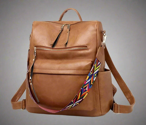 Leather backpack