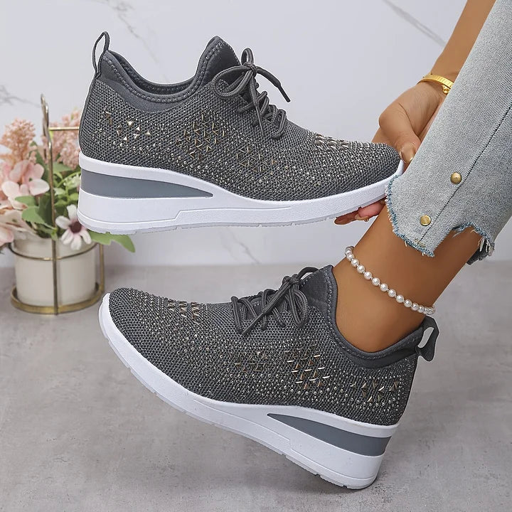 Ingeborg's | Sparkling Mesh Slip-On Sneakers with Arch Support for Women