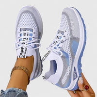 Skye | Cushioned Lace-Up Sneakers with Breathable Knit Upper for Women