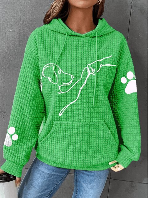 Ines | Ribbed Oversized Hoodie with Kangaroo Pockets for Women