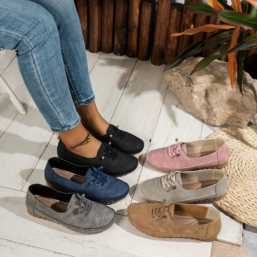 Nadyssa | Slip-On Ribbed Loafers with Cushioned Comfort Sole