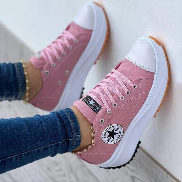 Sofia | Women's Cushioned Slip-On Sneakers with Perforated Toe and Ribbed Trim
