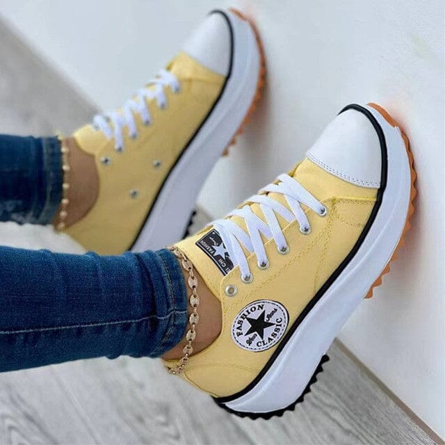 Sofia | Women's Cushioned Slip-On Sneakers with Perforated Toe and Ribbed Trim