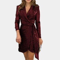 Manon | Women's Blazer Dress with Belt & V-Neck Detail